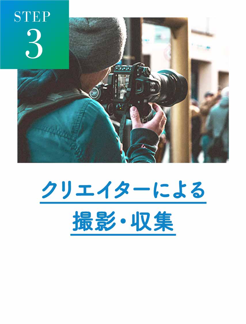 3 クリエイターによる撮影・収集